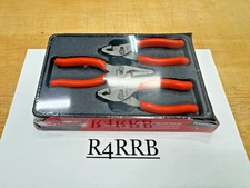 Snap-on Tools USA NEW 3pc ORANGE Soft Grip Mini Slip Joint Pliers Set PL344BCFO