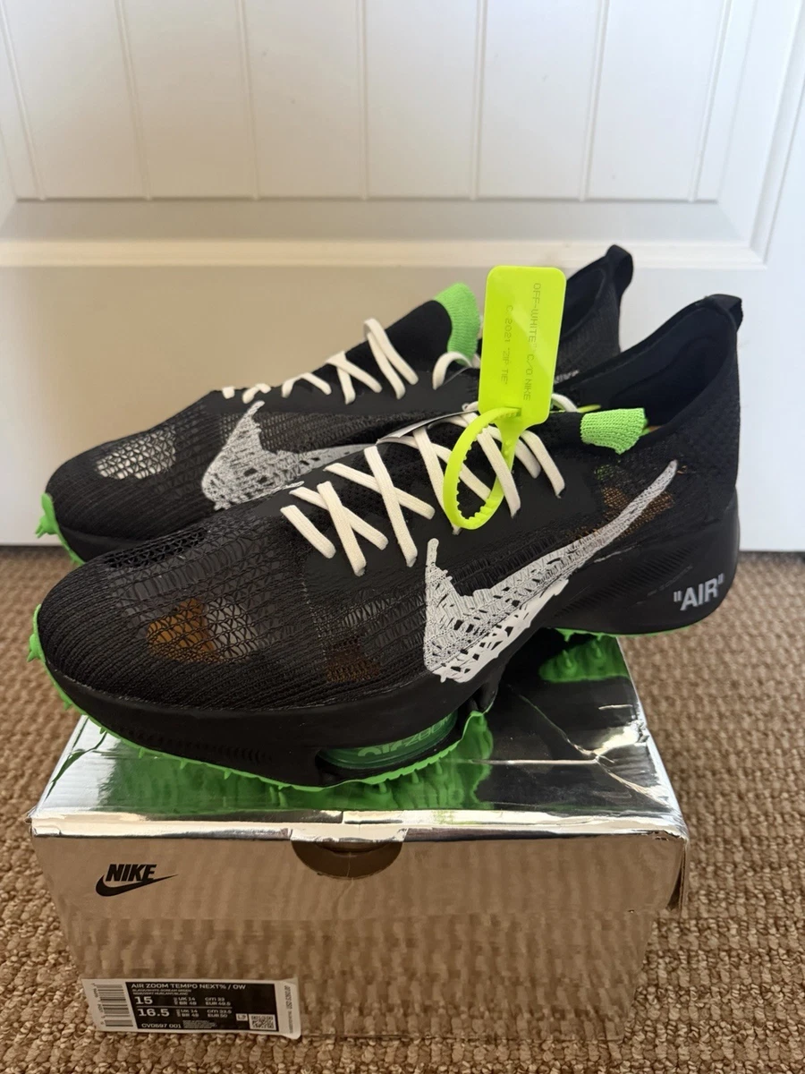 Preços baixos em Nike Off-White x Air Zoom Tempo Next% Black | eBay