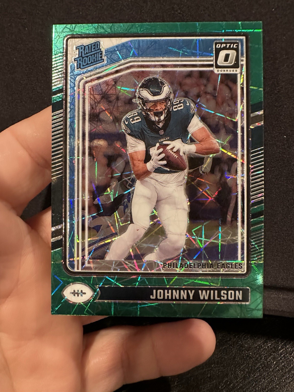 2024 Panini Donruss Optic - Rated Rookie Johnny Wilson #256 Green Velocity Prizm