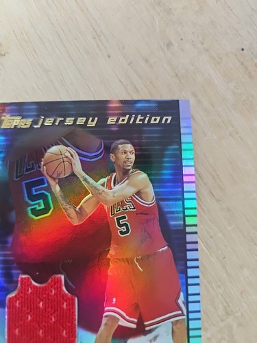 Maglia Jalen Rose 2002-03 Topps Edizione Autentica Gioco Indossata Road Jersey Bulls - Foto 5 di 12