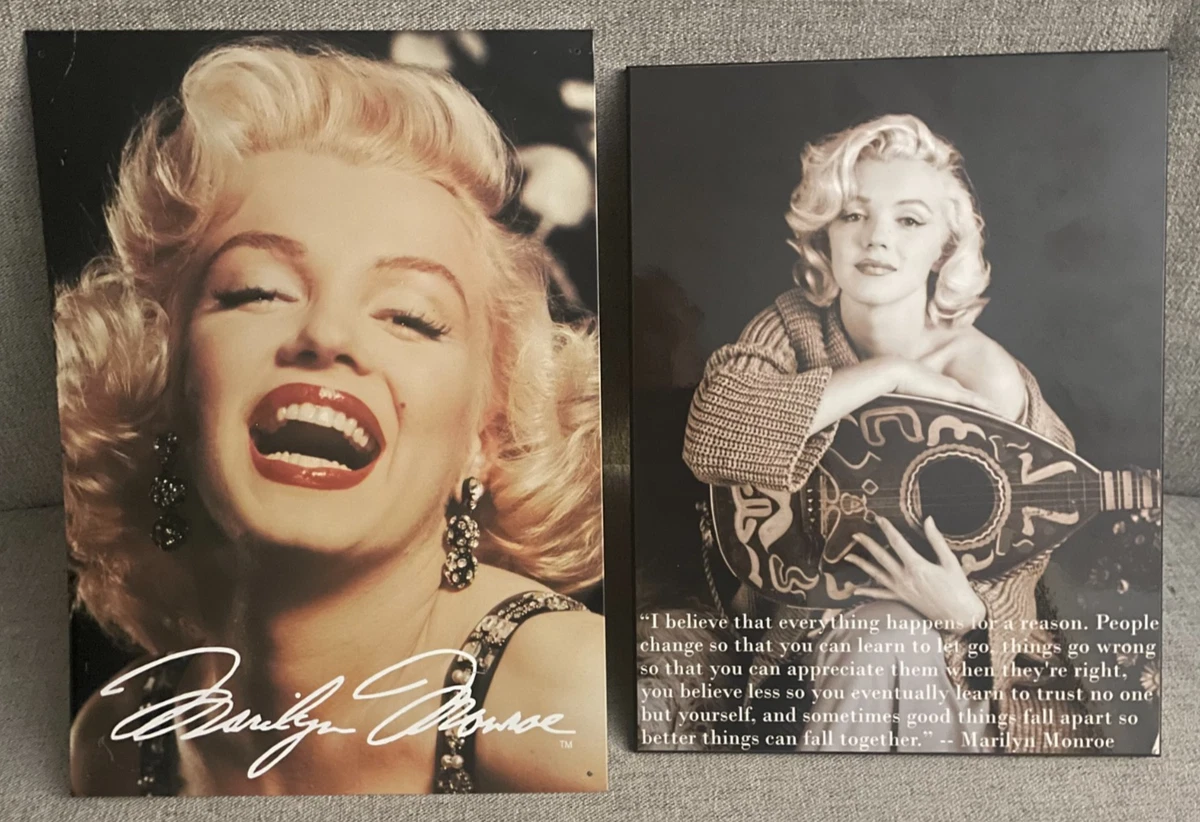 Plaque Métal émaillée Marilyn Monroe - 30 X 40 Cm - Décoration Murale