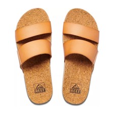 Reef Women  s Size 10 Cushion Vista Hi Slip-on Sandal Natural Brown New