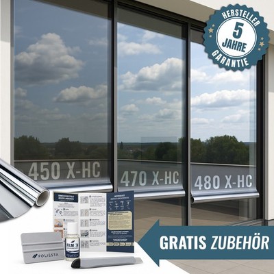   24,89/m² Sonnenschutzfolie Spiegelfolie Fensterfolie Hitzeschutz PREMIUM AUßEN