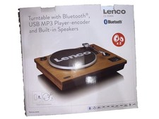 LENCO LS-55WA TURNTABLE WITH BLUETOOTH, USB MP3 PLAYER & BUILT-IN SPEAKERS–BOXED