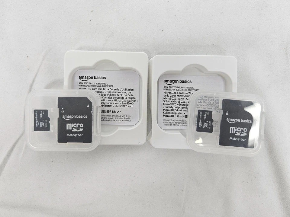 LOT OF 2 128 GB Amazon Basics Micro SDXC Memory Card with Full Size Adapter, - Image 2 of 3