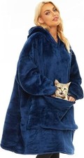 Wearable Blanket Hoodie for Adults Women Men,Oversized Soft Warm Sherpa Fleece H