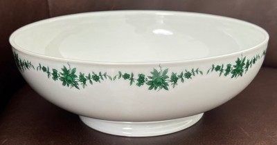 Fürstenberg Schüssel rund Durchmesser 22cm Schlossgarten Grüne Ranke - gebraucht