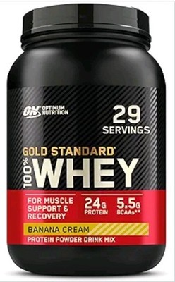 Optimum Nutrition Gold Standard 100% Whey Protein Powder Banana Cream 2 lb 4/26