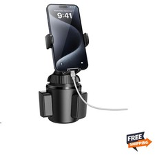 Universal Car Cup Phone Holder Quick Extension Long Arm 360 Swivel Adj...