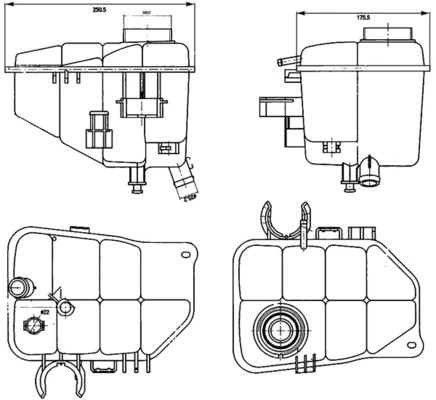 Vase d'expansion pour liquide de refroidissement MAHLE CRT 126 000S en plastique renforcé