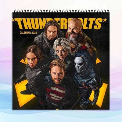 2026 Thunderbolts Calendar, Marvel Antihero Team Movie Poster Wall Decor