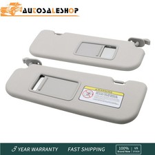 For 2011-2015 Hyundai Elantra Gray Car Sun Visor W Mirror Pair Rh Lh Side