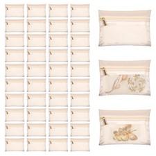 40 Pcs Travel Jewelry Pouches Bulk Clear Velvet Portable Jewelry Pouches for ...