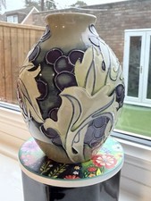 MOORCROFT POTTERY 'ACANTHUS LEAF' DESIGN VASE, BY EMMA BOSSONS, 2013,