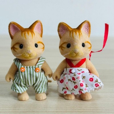 Sylvanian Families Ginger Cat Figure Boy Girl UK Import Authentic Toy