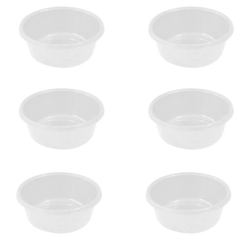 Round Plastic Wash Basin 1147 (6, Pearl White)