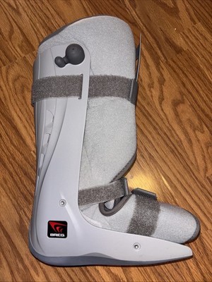 NEW Breg Ankle Support Boot BL525003 Walker Genesis Mid-Calf 3 Strap Small Gray