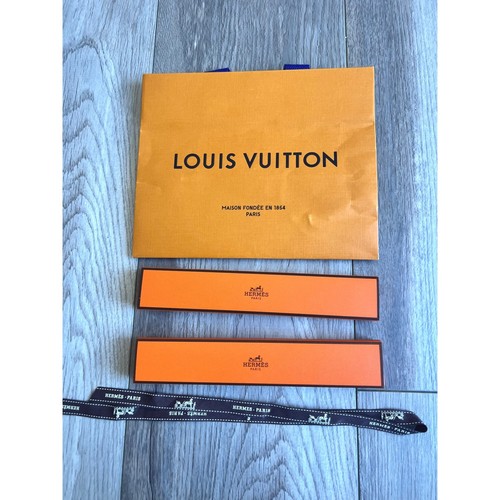 Louis Vuitton Orange Gift Box and Hermes Orange Boxes with Ribbon