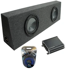 Universal Regular Standard Cab Truck Harmony R124 Dual 12" Sub Box & CXA4001 Amp