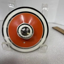 Fraunfelter China Teapot LID ONLY Orange Silver White 3.5” Inside Measurement