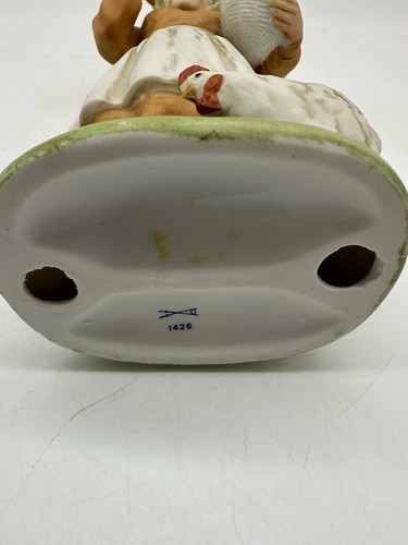 Homco Old Couple Man & Woman Farmer 8" Figurines Ducks Chicken # 1426 - Picture 11 of 13