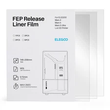 ELEGOO Original FEP Release Film 3PCS for Mars 4/ Mars 5/ Mars 5 Ultra LCD 3D Pr
