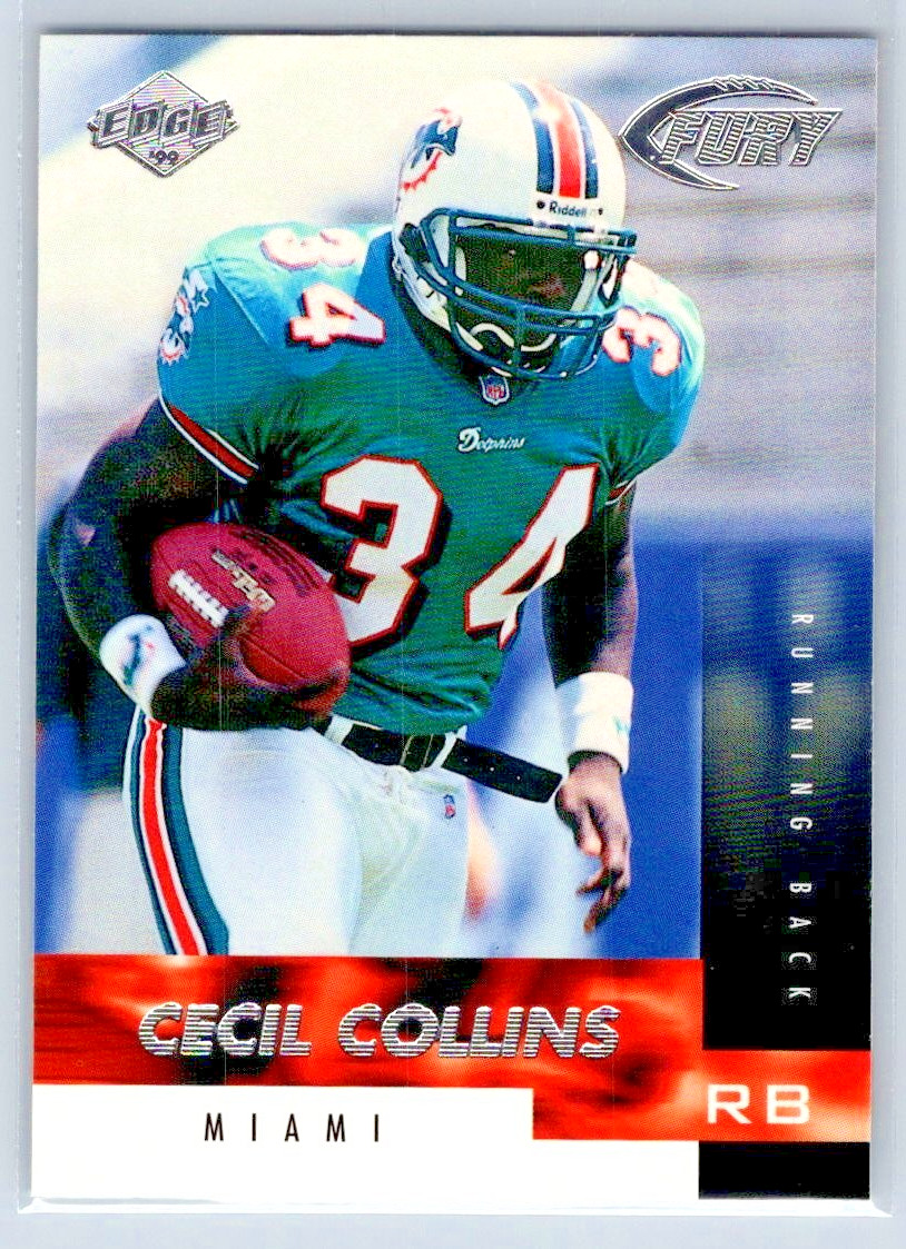 1999 Collector's Edge Fury - Cecil Collins - Miami Dolphins - RC - #160