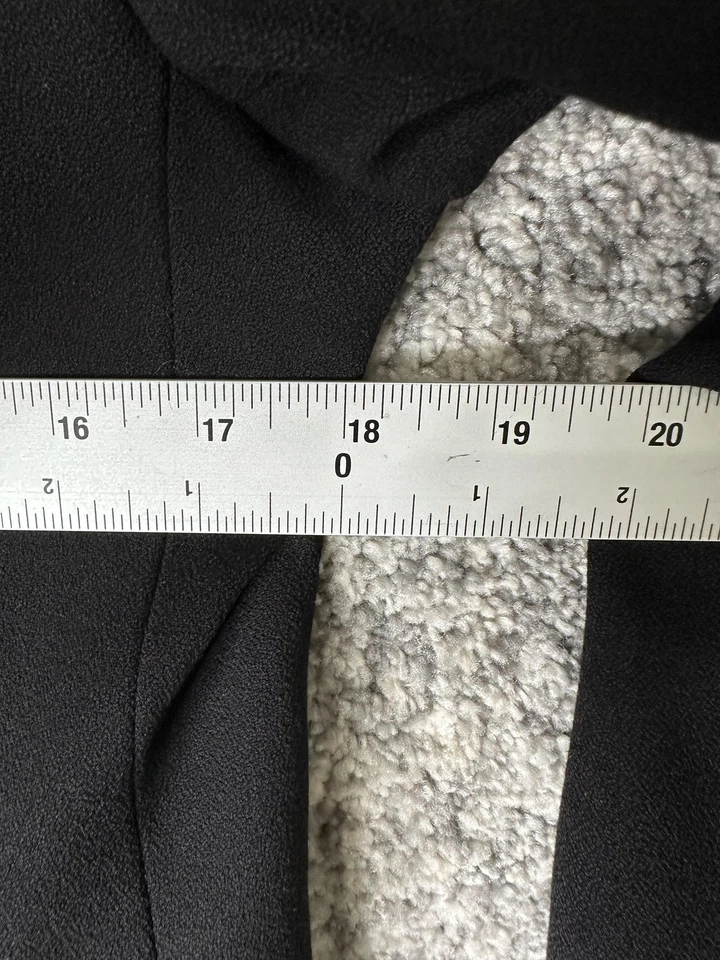 Blazer Zara Mujer Grande Negro Doble Pecho Dorado Botón Chaqueta Oficina Foto 4 de 4