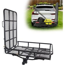 Heavy Duty 500lb Capacity Hitch Mount Wheelchair Carrier with Ramp for Scooter