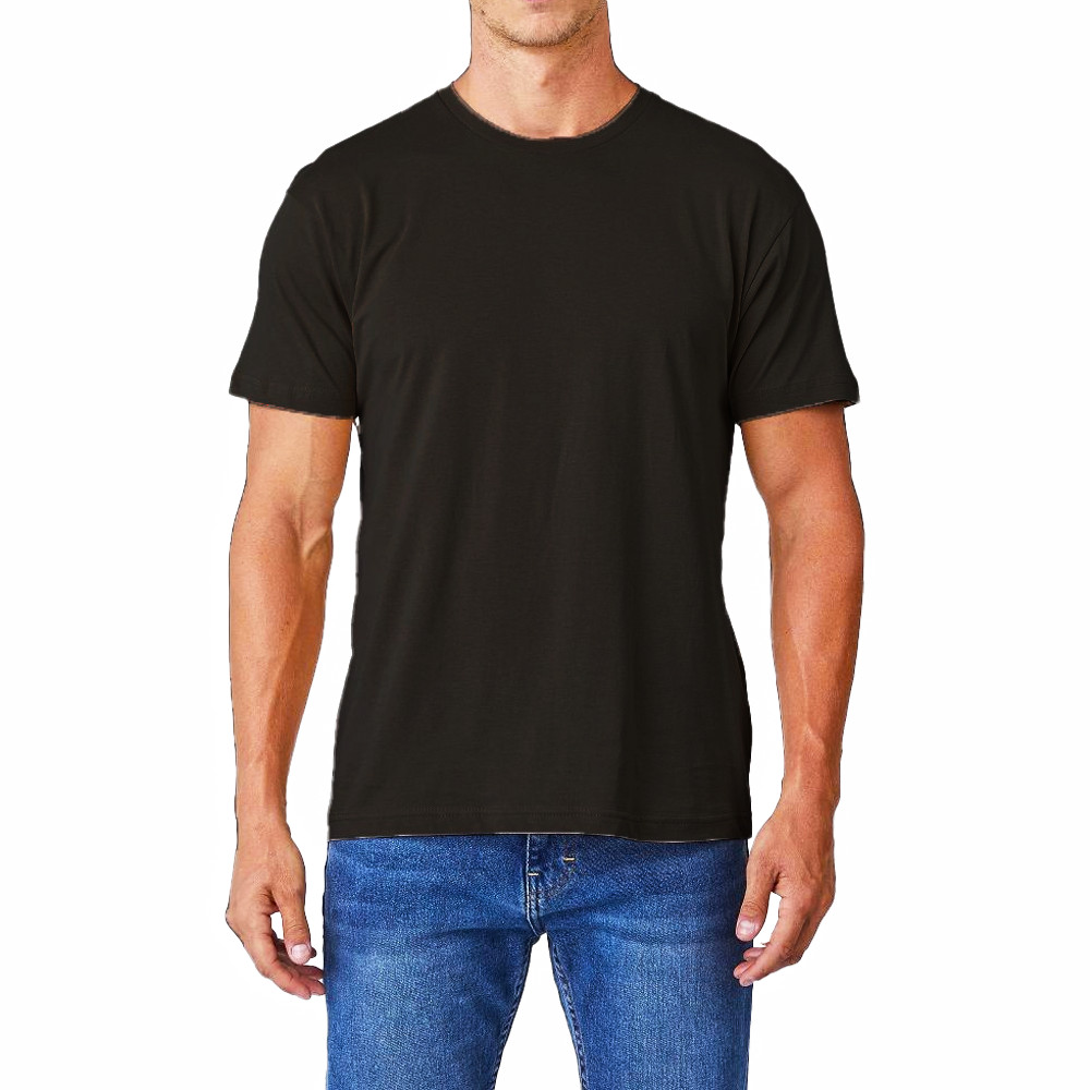 Mens 100percent Cotton TShirt Plain Crew Neck Soft Short Sleeve Gym Casual Tee Top image 3