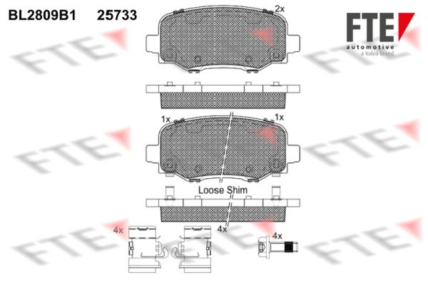 Bremsbelagsatz Scheibenbremse FTE 9010999 FüR Fiat 500X 334 AXN1B AXR11 Multijet-image