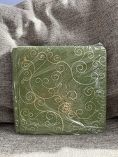 Creative Memories 7x7 Moss Green Album Coverset Gold Foil Whimsical NO PAGES New