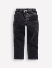 Mini Boden Slim Pull-On Trousers-Charcoal Cord Boy's 4 - 5 Years NWT
