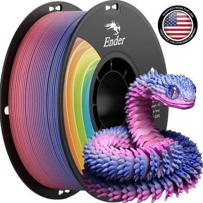 Rainbow Upgrade PLA+ Filament 1.75mm, Tough & No-Tangle for Perfect 3D Prints