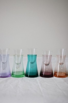 Full Set Shooter Cups Vintage Drinkware Set of 6 Gallerie Luigi Bormioli Glass