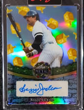 2025 Leaf Holidays Reggie Jackson Blue 3/3 Refractor AUTO Legend YANKEES #BARJ1