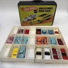 Hot Wheels  Vintage Collectors Carry Case With 19 Misc Cars In 2 Trays See Pics