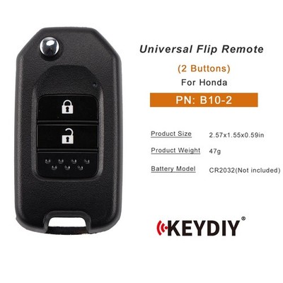 10PCS KEYDIY KD B10-2 Universal Flip Remote Key 2 Buttons for Honda Type