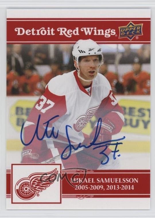 2025-26 Upper Deck Detroit Red Wings Centennial Mikael Samuelsson #51 Auto 6kv
