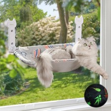 HiPetpy Cat Window Perch Glow Dark Foldable Hammock Sunken Soft Cover