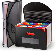 Large Accordion File Organizer, 24 Pockets Legal File Folder, Expanding File Fol