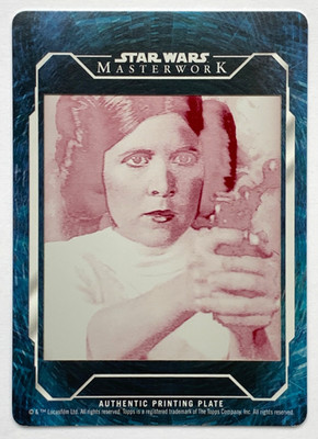 2015 Topps Star Wars Masterwork Princess Leia #4 1/1 Magenta Printing Plate