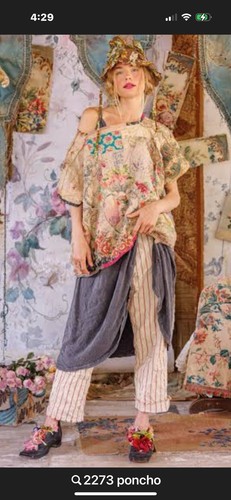Poncho Magnolia Pearl 2273 Mi Arte Vida Etiquetas Nuevas Top 2273 Poncho - Imagen 4 de 10