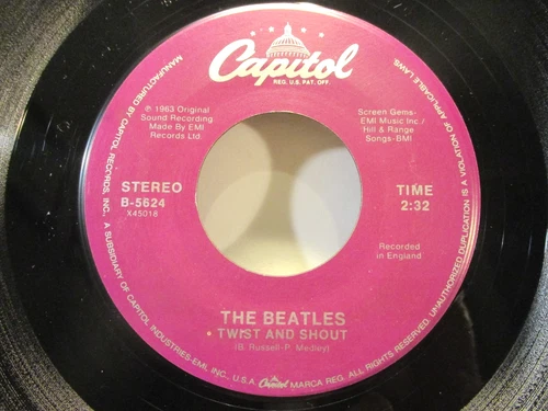 THE BEATLES - Twist And Shout - There's A Place - NM 1988 Capitol 45 rpm -Top 40