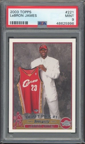2003 Topps Basketball #221 LeBron James Rookie PSA 9