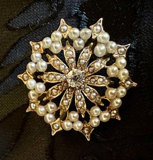 アクセサリー NANO gold plated pearl brooch SILVER 950 Pearl Not Enhanced Yellow Gold Fine Brooches & Pins for sale | eBay