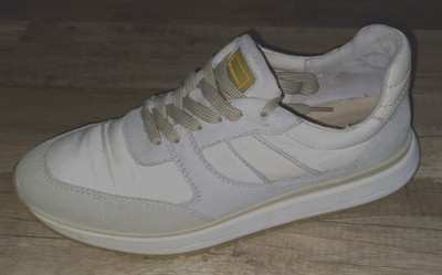 Salamander Sneaker Leder Textil Gr. 39  Halbschuhe Damen weiß beige grau