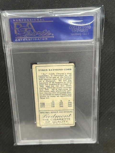 TY Cobb 1909-11 T205 Gold Border Piedmont Back PSA 3 Tiger Hall of Fame Grail # view 2
