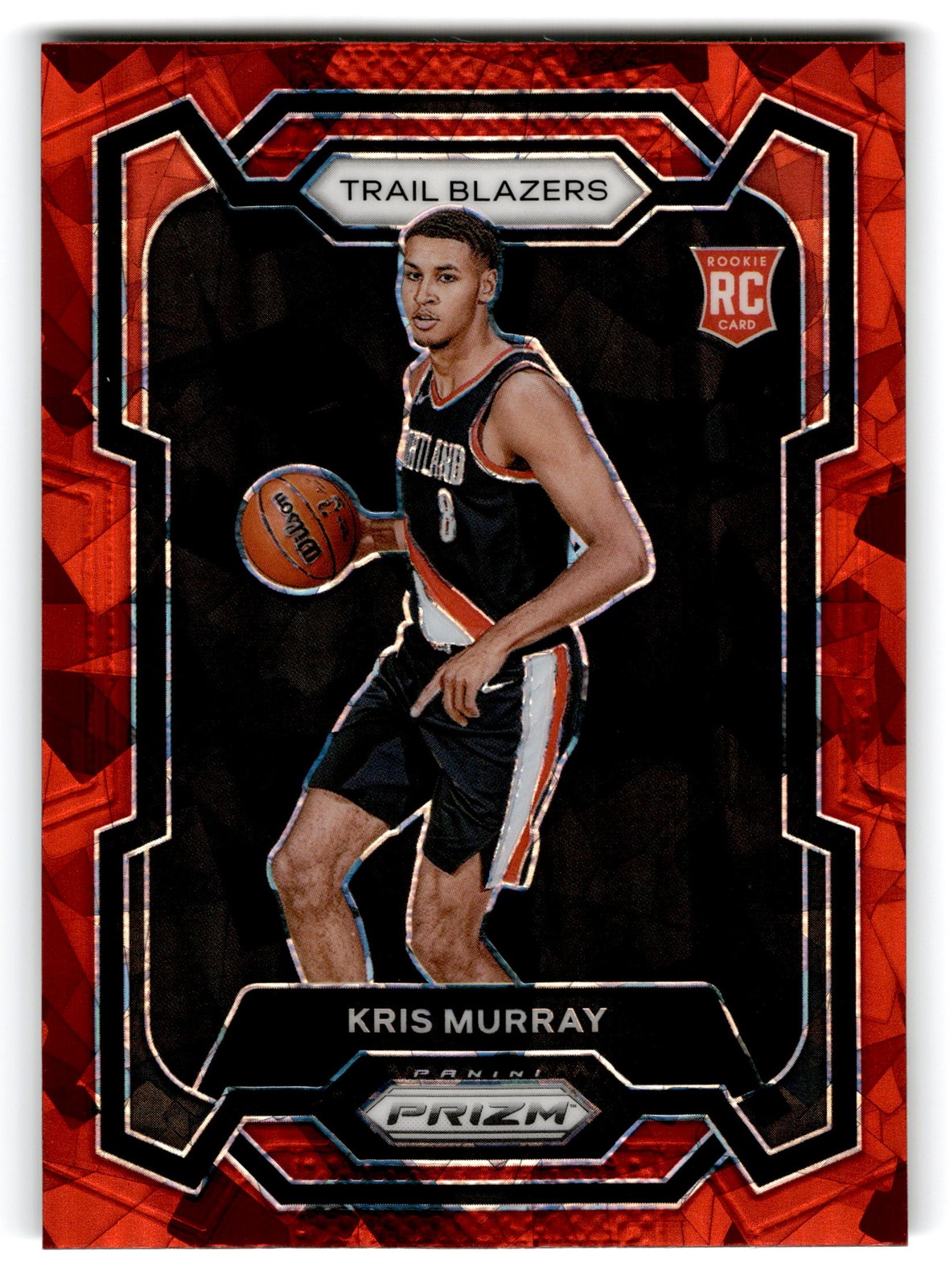 2023-24 Panini Prizm #142 Kris Murray Prizms Red Ice