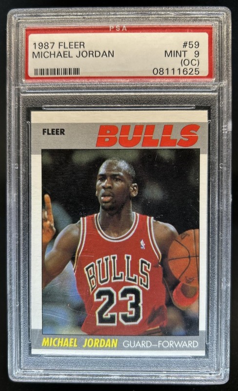 1987-88 Fleer Michael Jordan #59 Bulls PSA 9 OC
